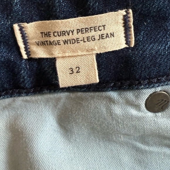 Madewell The Perfect Vintage Wide-Leg Jeans Women’s Size 32 Dark Wash - Picture 6 of 8